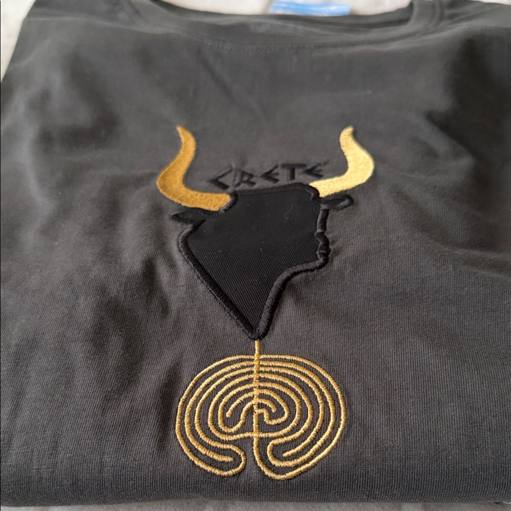 New Casual T-Shirt with Gold Embroidery